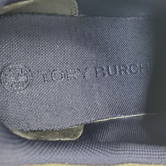 Tory Burch Good Luck Trainer Nat Suede Sneakers Navy Pink Moon 85463 Size 9.5 - Picture 8 of 9